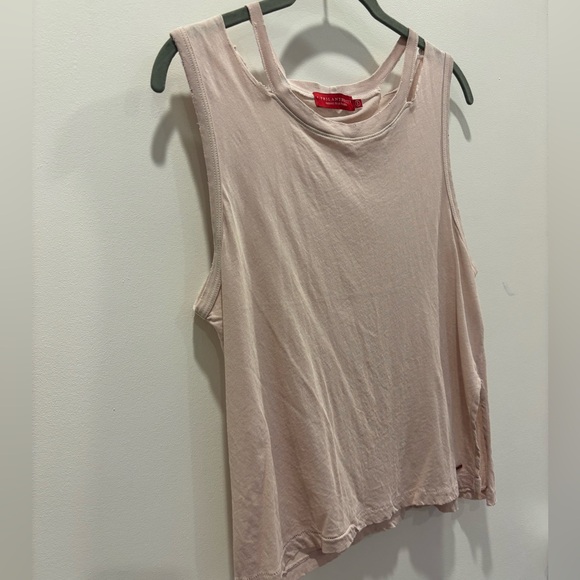 n:PHILANTHROPY Tank Top w/Cutout Detail/Distressed Edges, Size S, Excellent Cond - Picture 3 of 15